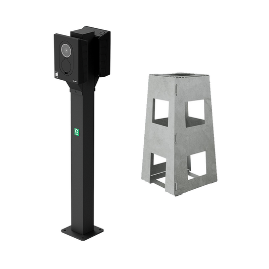 Onepole montagepaal voor 2× Zaptec Go of Go 2