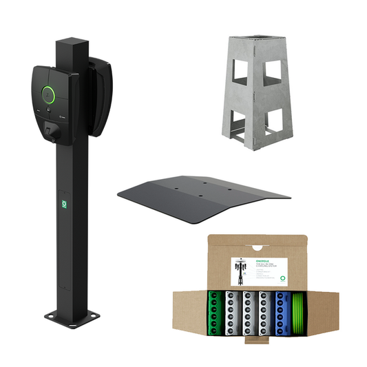 Onepole montagepaal voor 2× Zaptec Pro