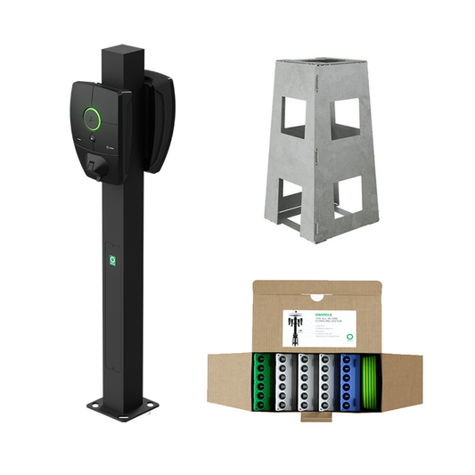 Onepole montagepaal voor 2× Zaptec Pro